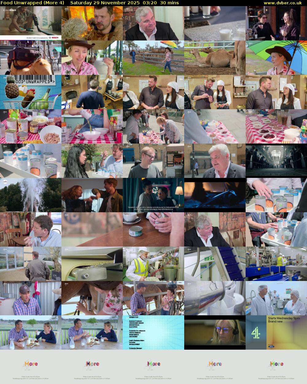 Food Unwrapped (More 4) Saturday 29 November 2025 03:20 - 03:50