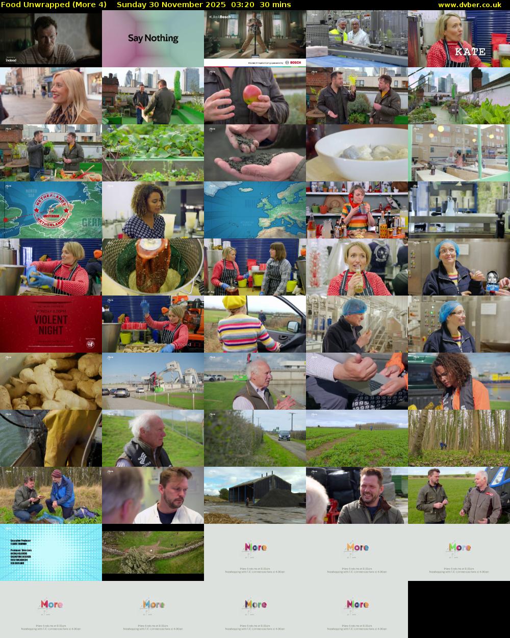 Food Unwrapped (More 4) Sunday 30 November 2025 03:20 - 03:50