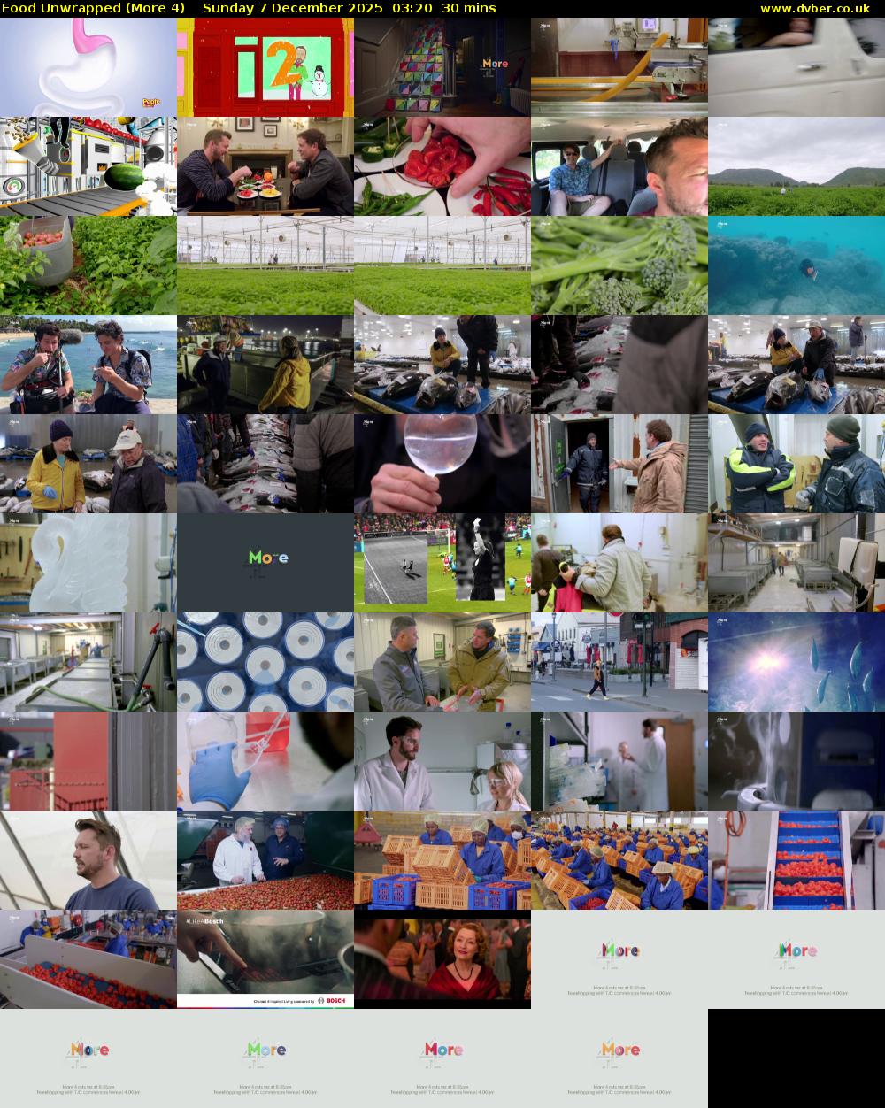 Food Unwrapped (More 4) Sunday 7 December 2025 03:20 - 03:50