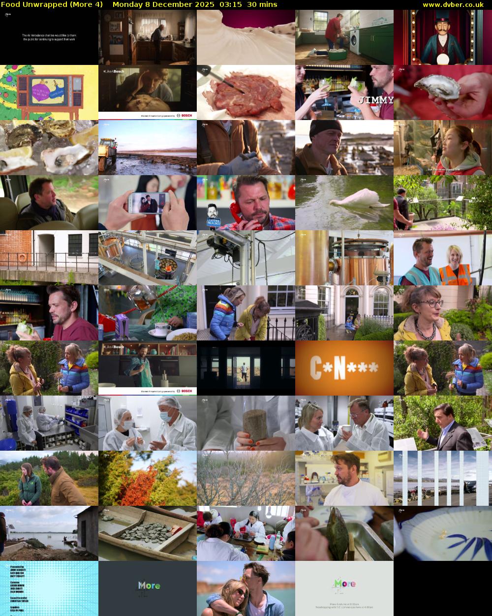 Food Unwrapped (More 4) Monday 8 December 2025 03:15 - 03:45