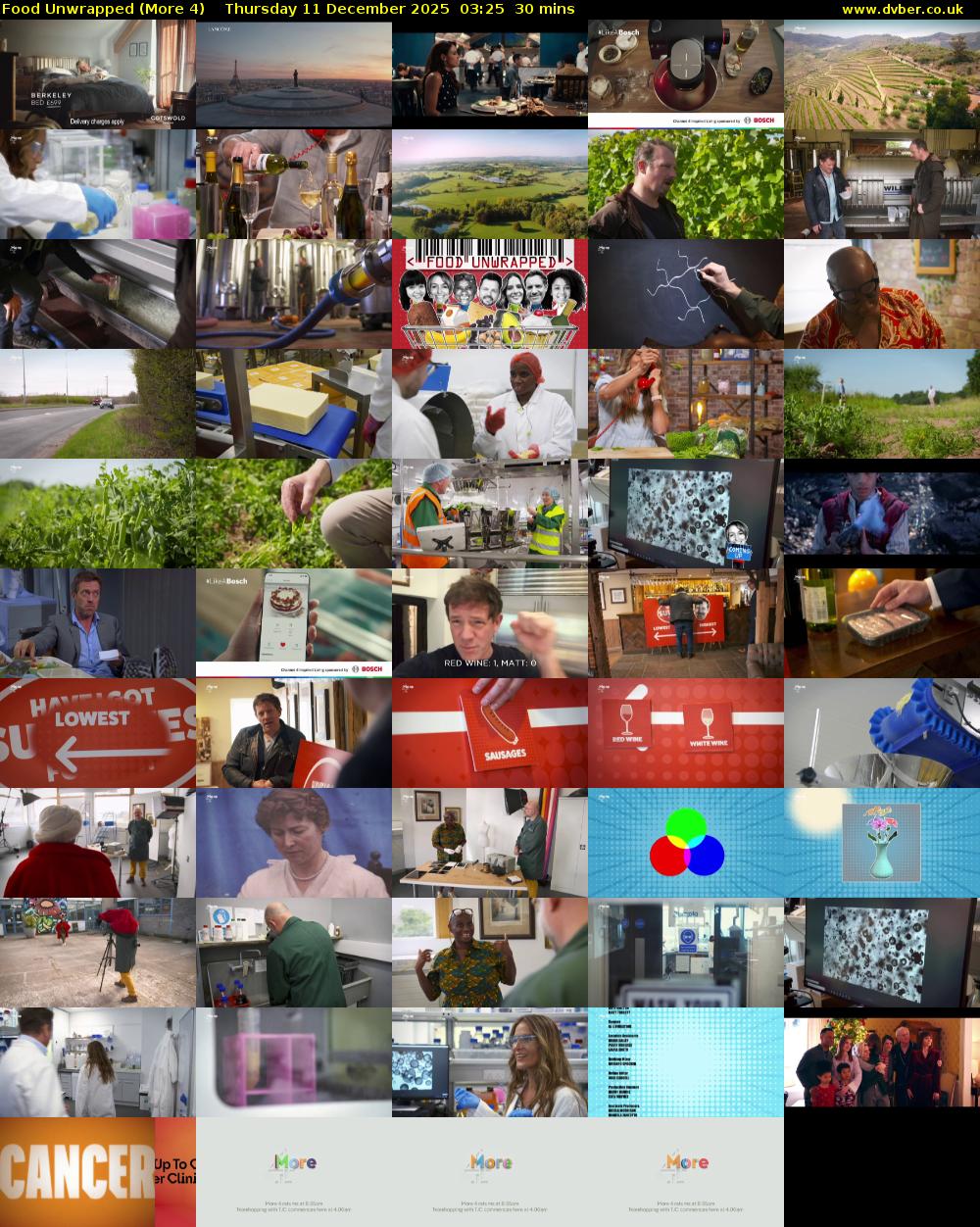 Food Unwrapped (More 4) Thursday 11 December 2025 03:25 - 03:55