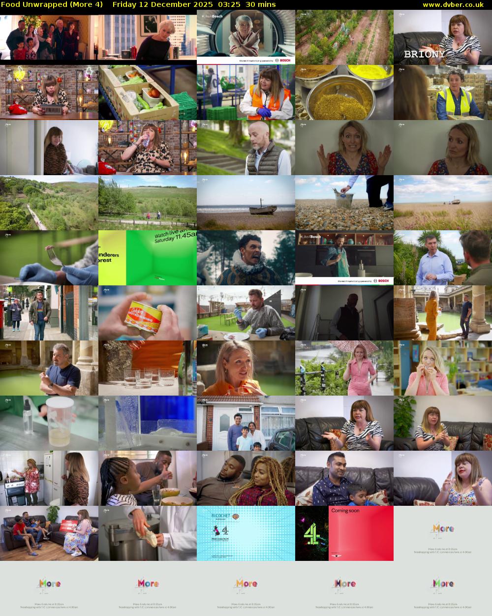 Food Unwrapped (More 4) Friday 12 December 2025 03:25 - 03:55