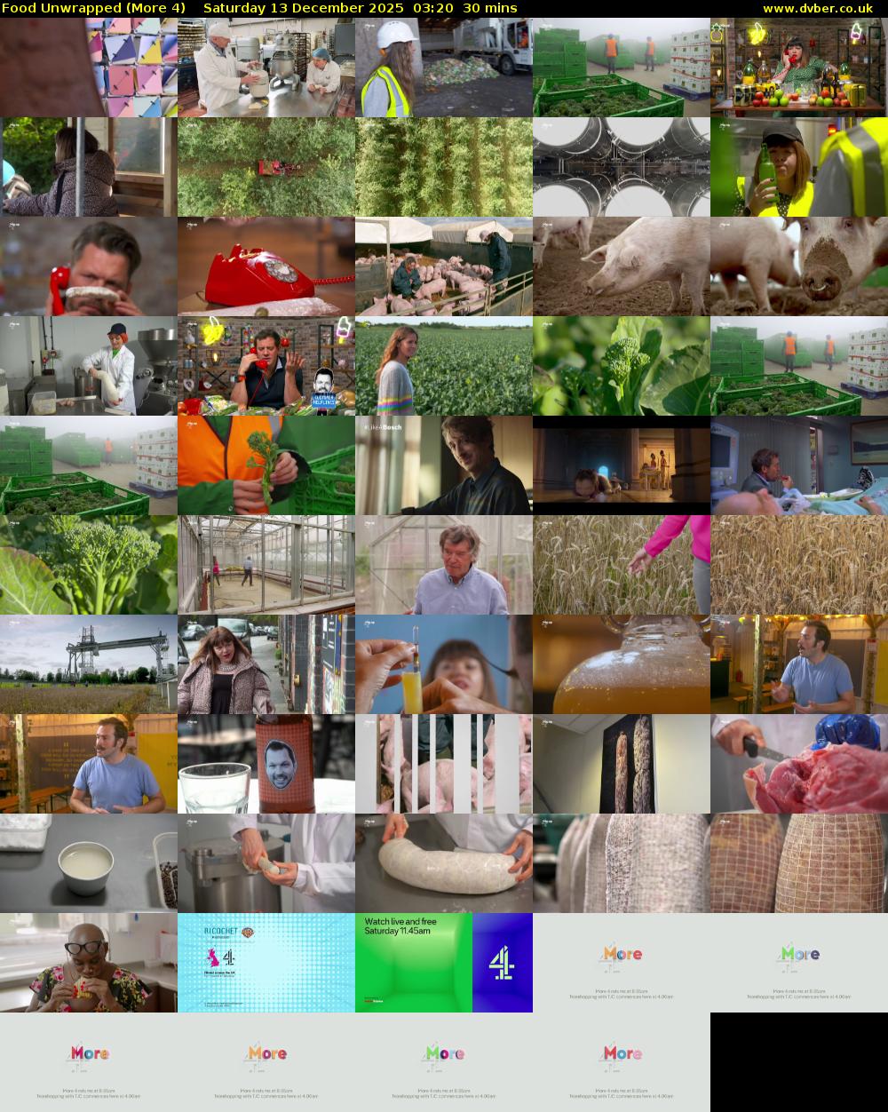 Food Unwrapped (More 4) Saturday 13 December 2025 03:20 - 03:50