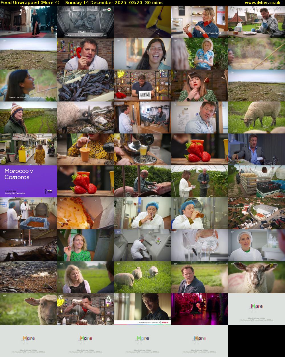 Food Unwrapped (More 4) Sunday 14 December 2025 03:20 - 03:50