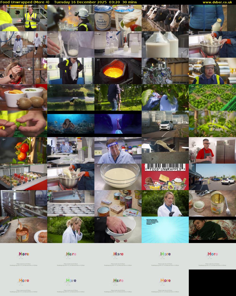 Food Unwrapped (More 4) Tuesday 16 December 2025 03:20 - 03:50