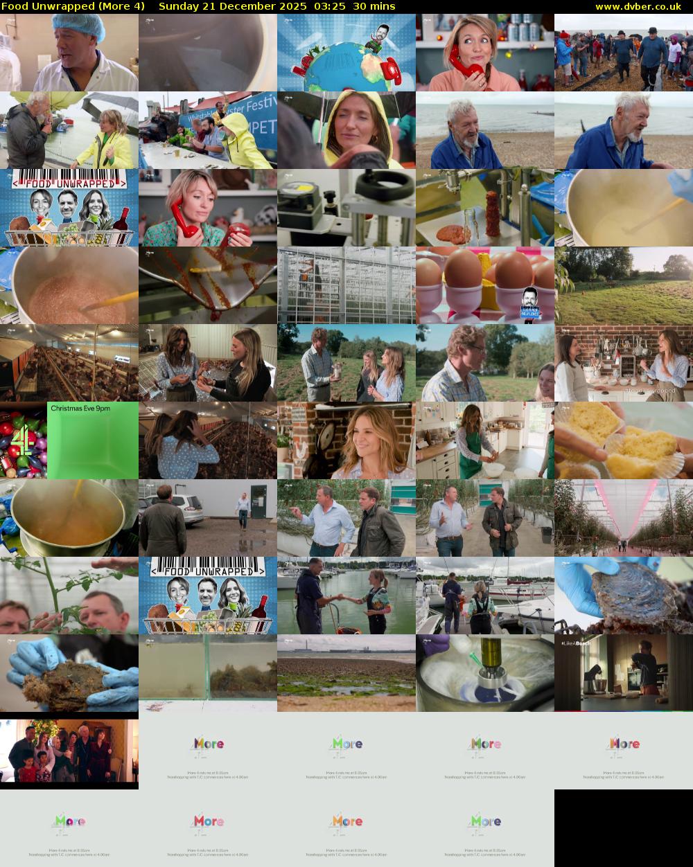 Food Unwrapped (More 4) Sunday 21 December 2025 03:25 - 03:55
