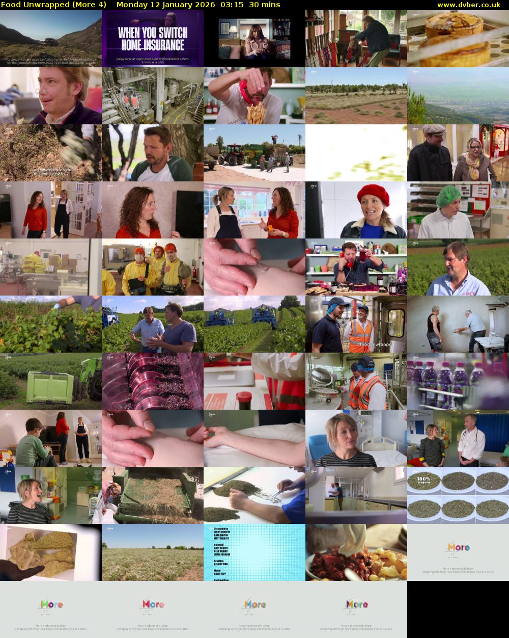 Food Unwrapped (More 4) Monday 12 January 2026 03:15 - 03:45