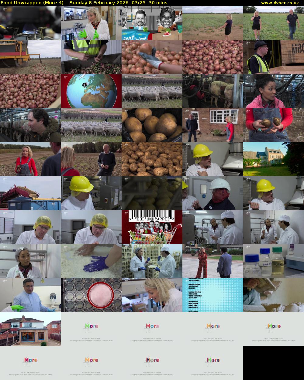 Food Unwrapped (More 4) Sunday 8 February 2026 03:25 - 03:55
