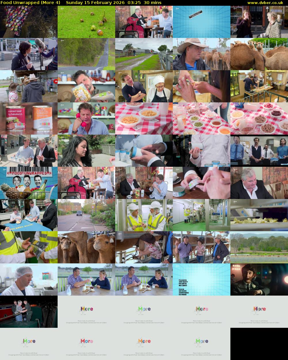 Food Unwrapped (More 4) Sunday 15 February 2026 03:25 - 03:55