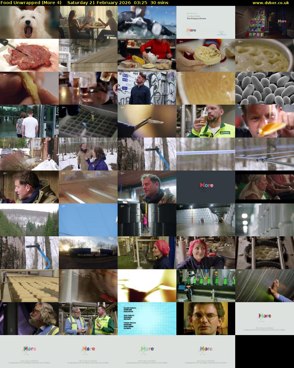 Food Unwrapped (More 4) Saturday 21 February 2026 03:25 - 03:55
