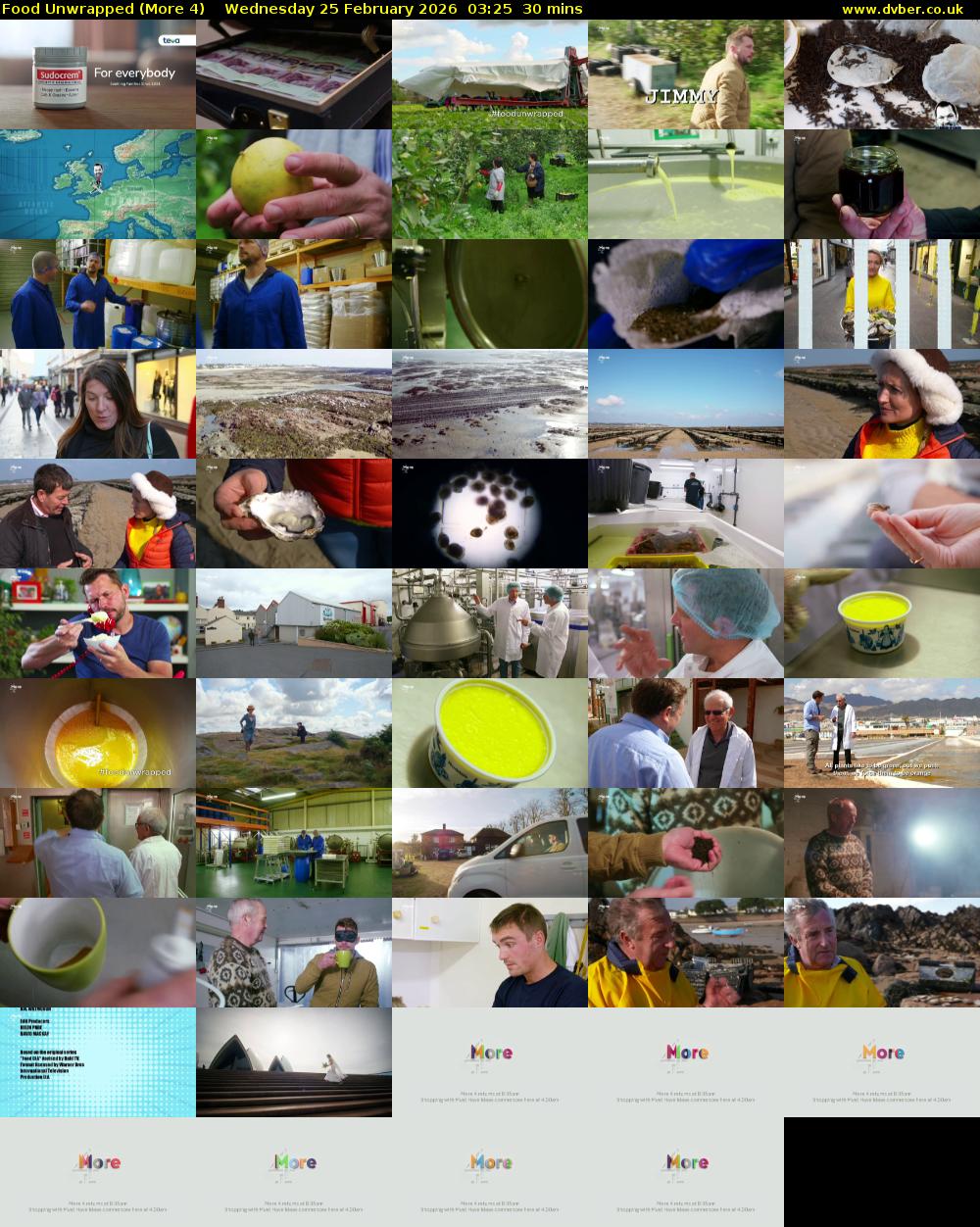 Food Unwrapped (More 4) Wednesday 25 February 2026 03:25 - 03:55