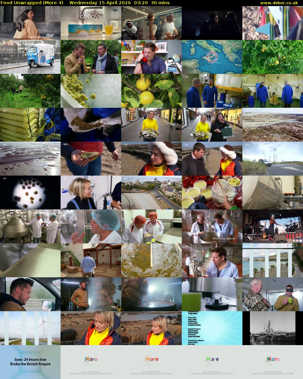 Food Unwrapped (More 4) Wednesday 15 April 2026 03:20 - 03:50