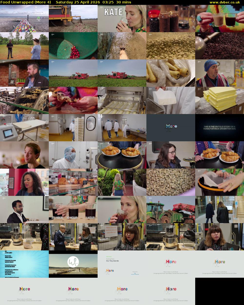 Food Unwrapped (More 4) Saturday 25 April 2026 03:25 - 03:55