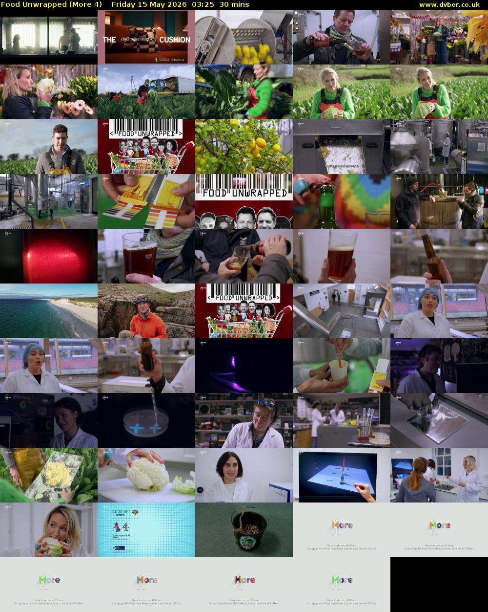 Food Unwrapped (More 4) Friday 15 May 2026 03:25 - 03:55
