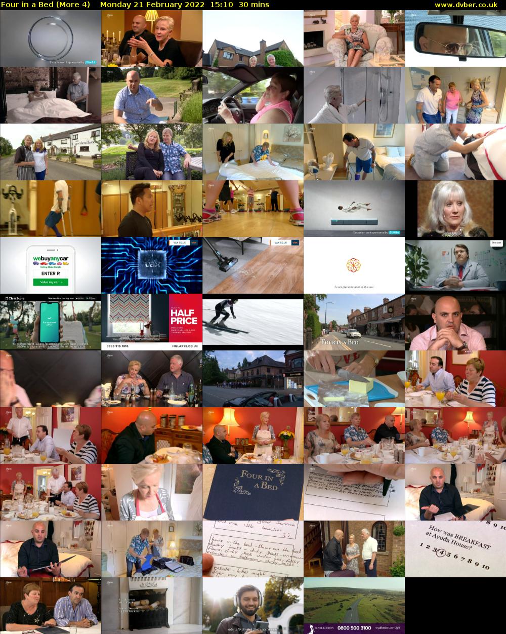 Four in a Bed (More 4) Monday 21 February 2022 15:10 - 15:40