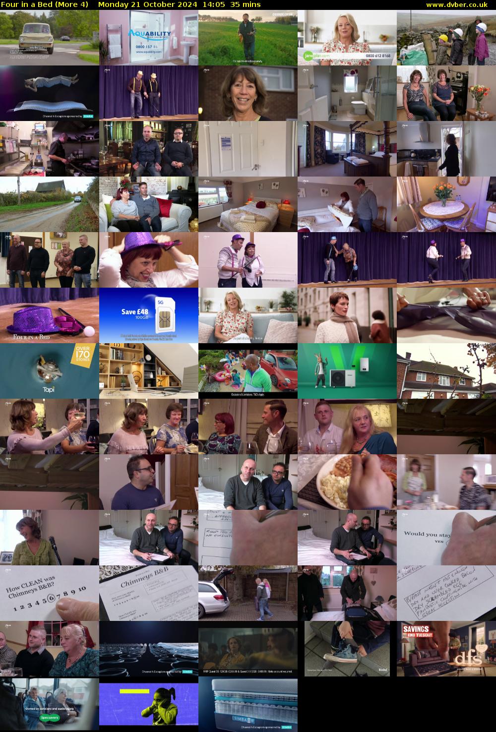 Four in a Bed (More 4) Monday 21 October 2024 14:05 - 14:40