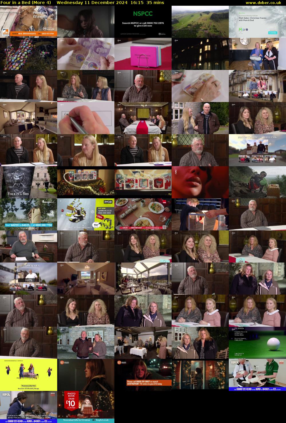 Four in a Bed (More 4) Wednesday 11 December 2024 16:15 - 16:50