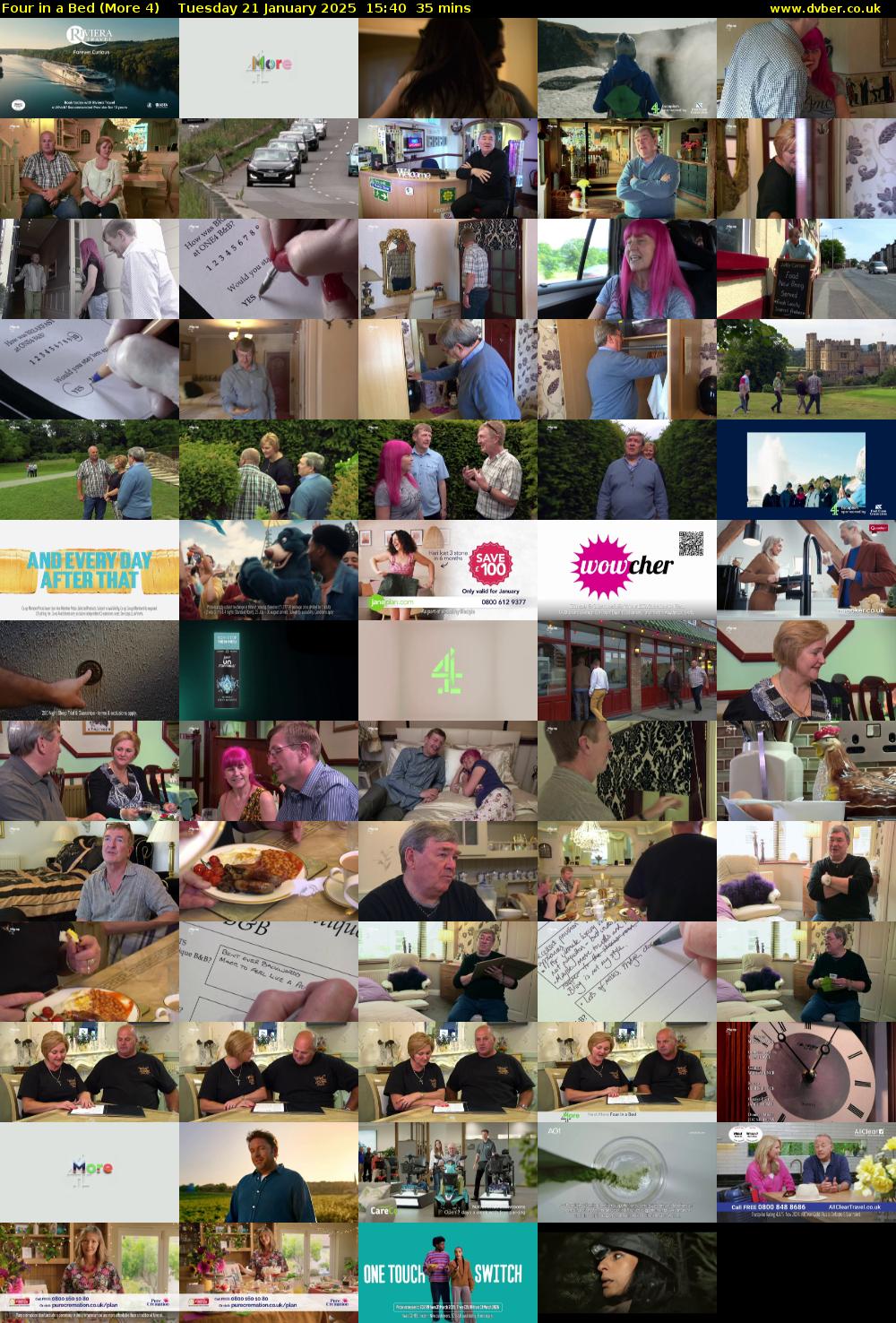 Four in a Bed (More 4) Tuesday 21 January 2025 15:40 - 16:15