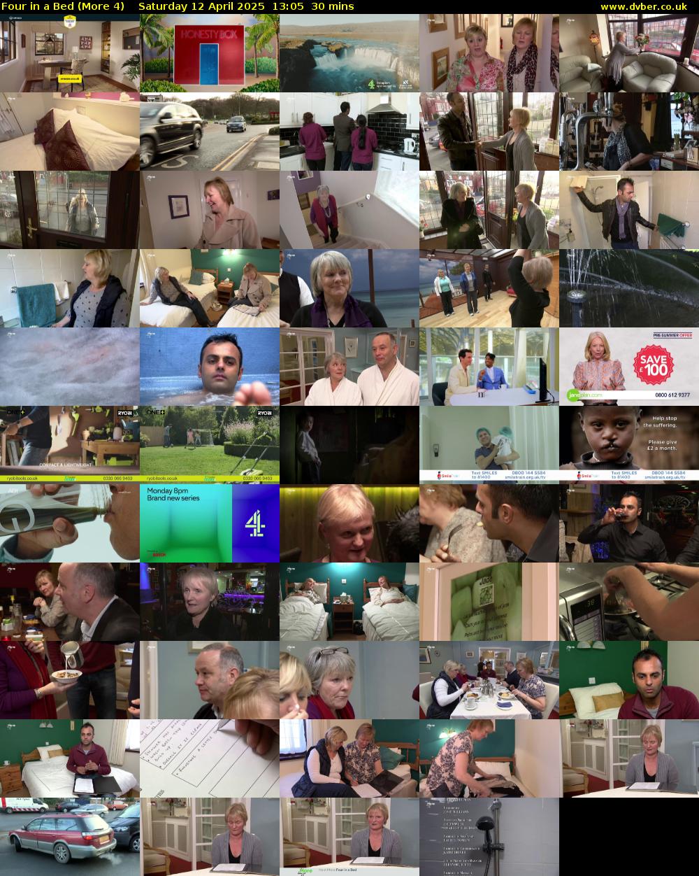 Four in a Bed (More 4) Saturday 12 April 2025 13:05 - 13:35