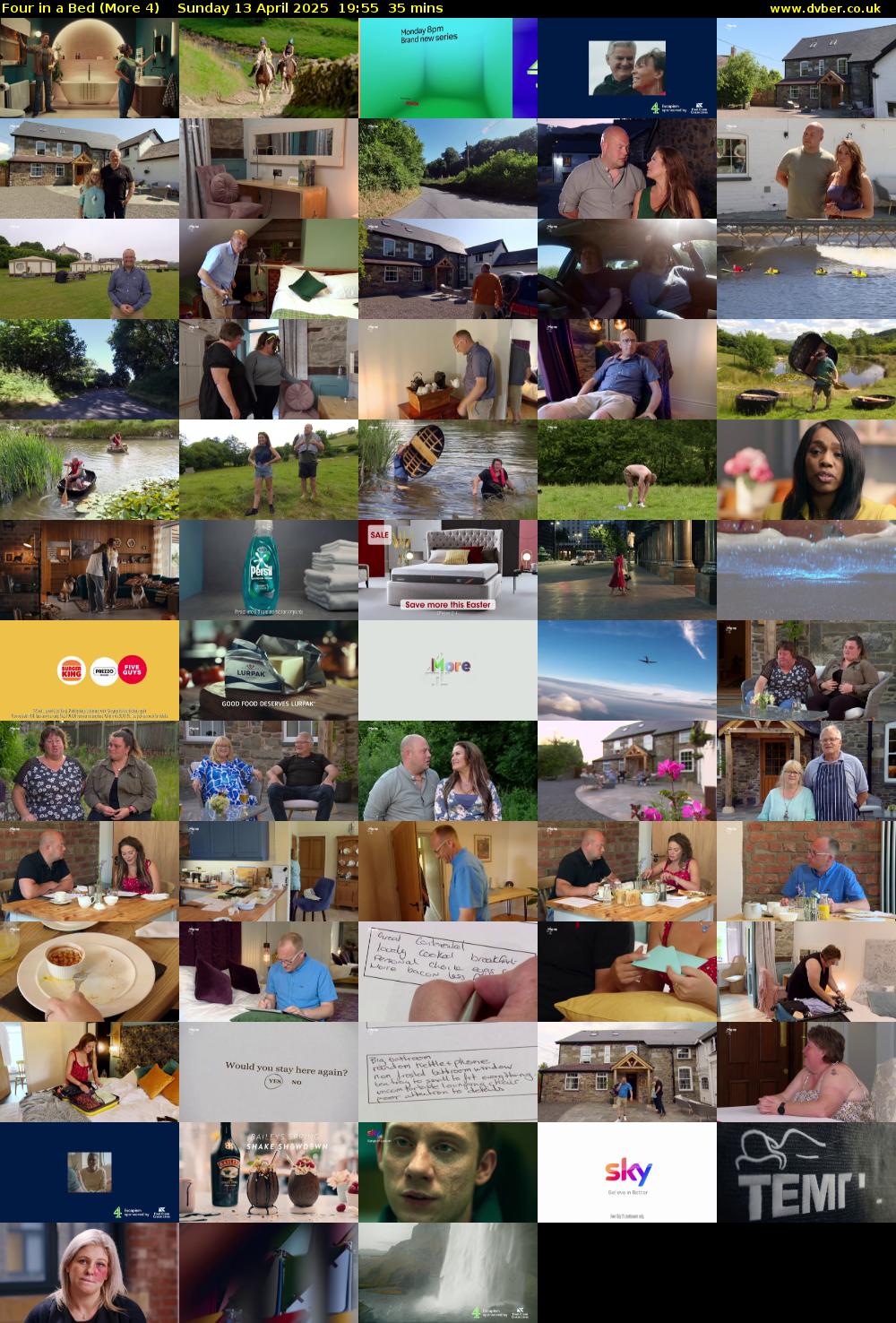 Four in a Bed (More 4) Sunday 13 April 2025 19:55 - 20:30