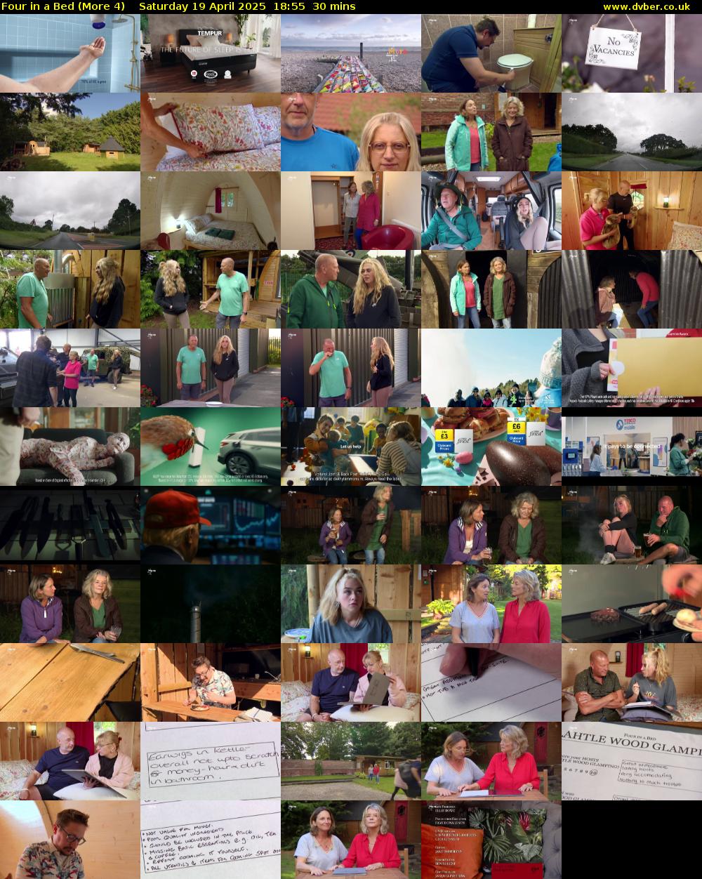 Four in a Bed (More 4) Saturday 19 April 2025 18:55 - 19:25