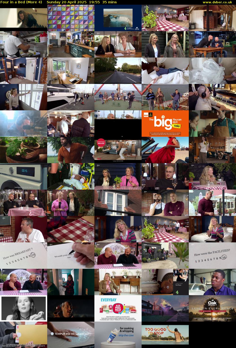 Four in a Bed (More 4) Sunday 20 April 2025 19:55 - 20:30