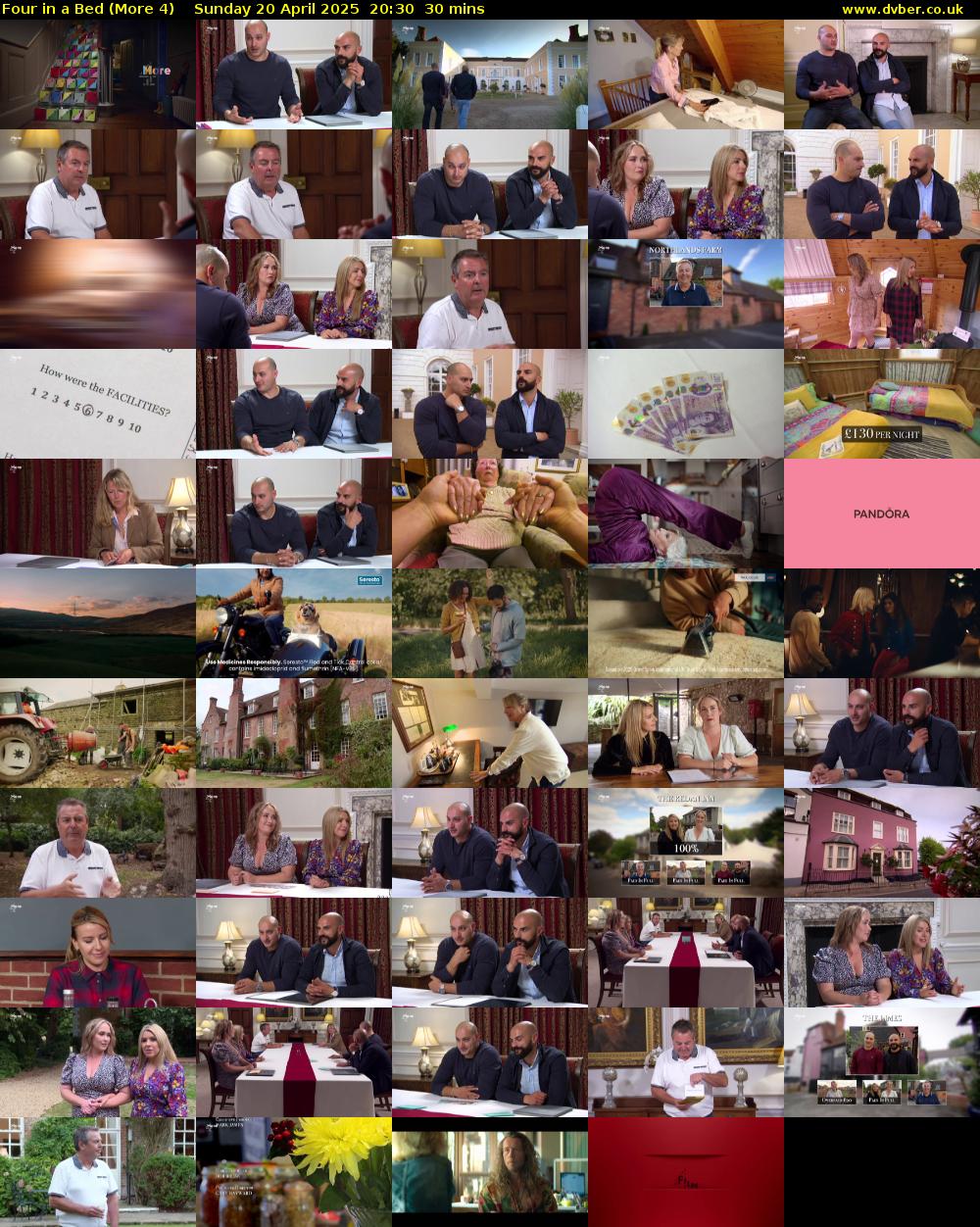 Four in a Bed (More 4) Sunday 20 April 2025 20:30 - 21:00
