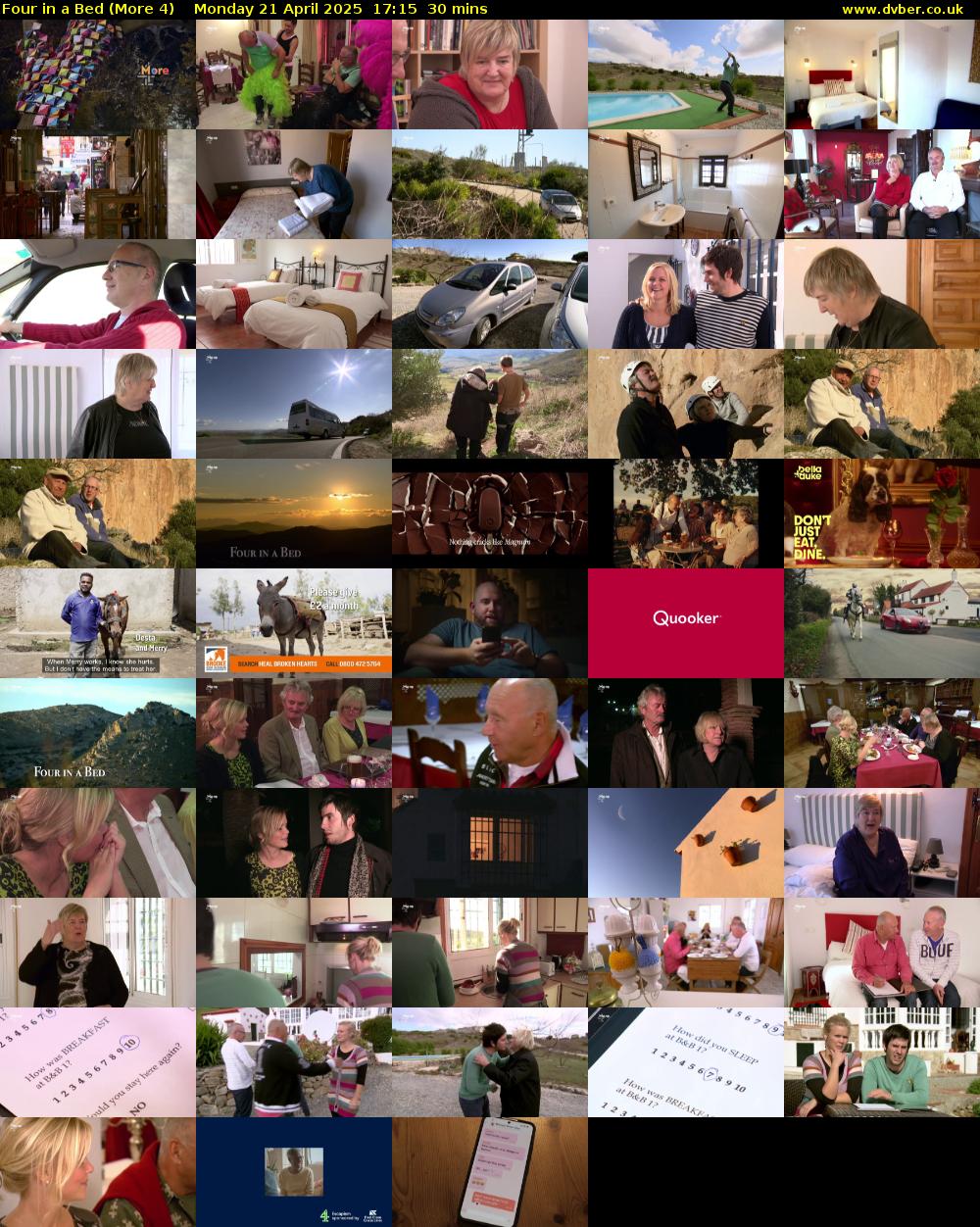 Four in a Bed (More 4) Monday 21 April 2025 17:15 - 17:45