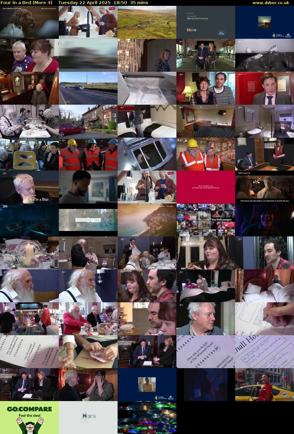 Four in a Bed (More 4) Tuesday 22 April 2025 18:50 - 19:25