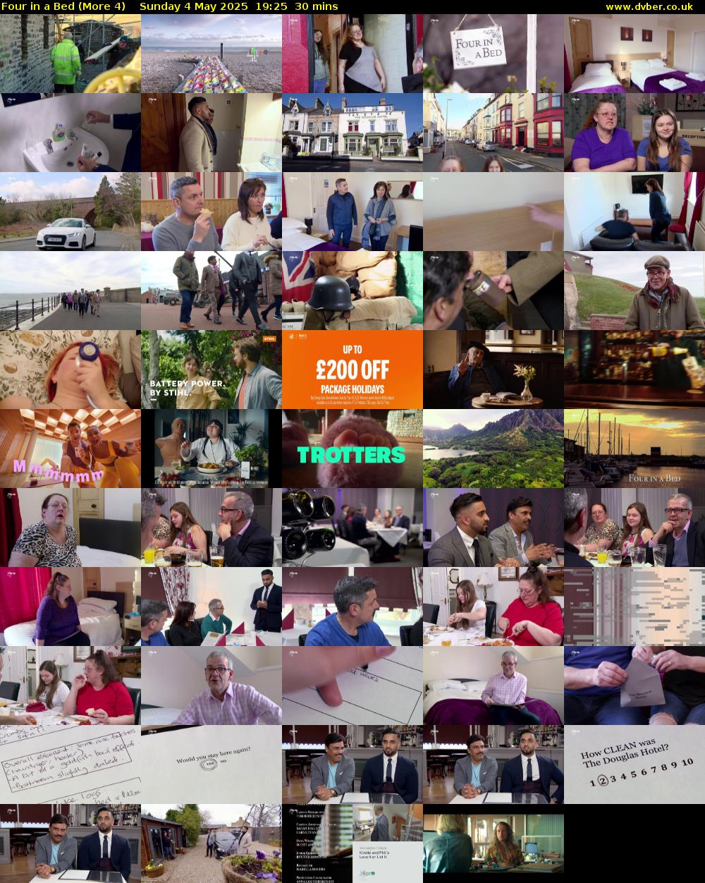 Four in a Bed (More 4) Sunday 4 May 2025 19:25 - 19:55