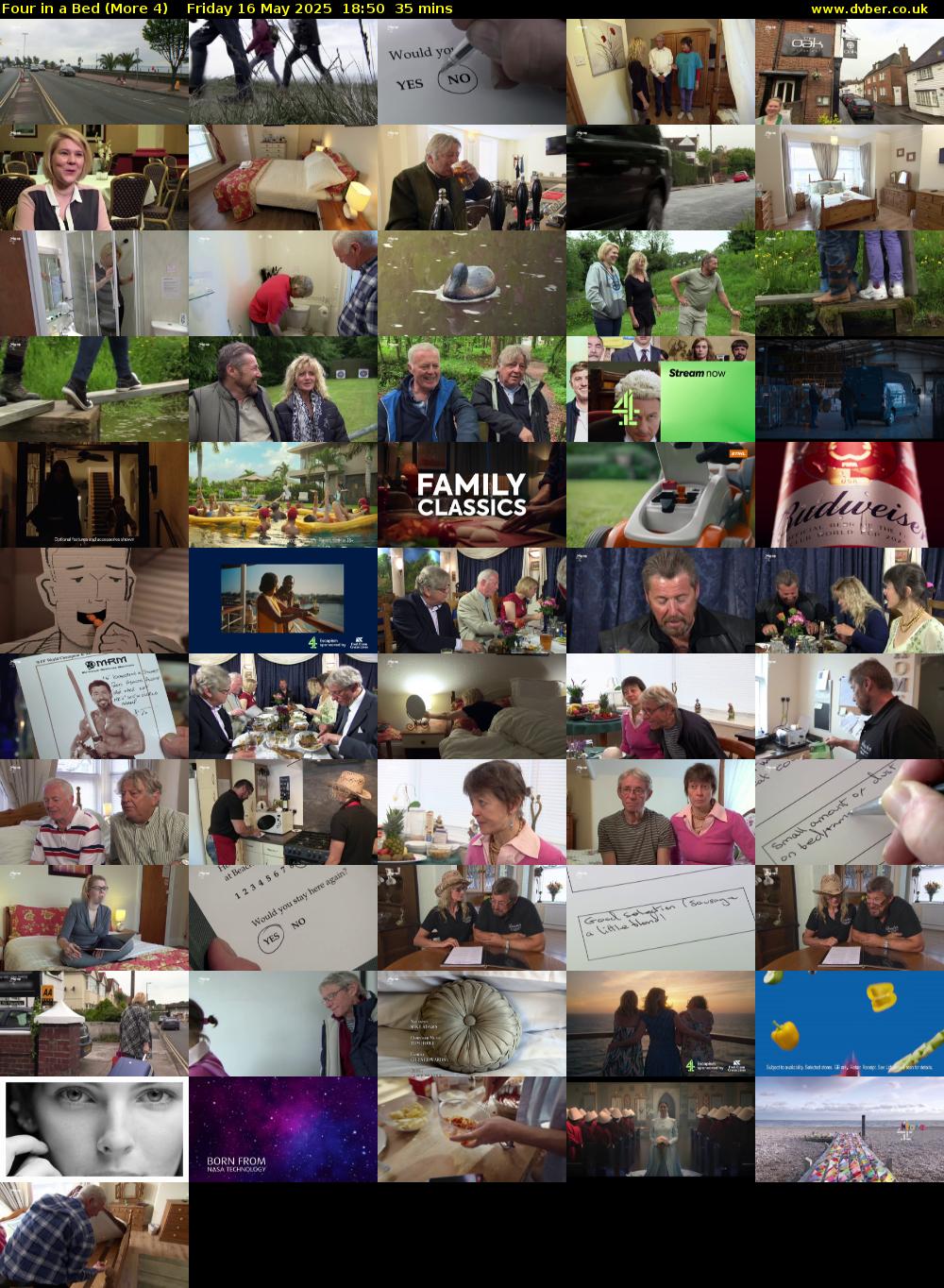 Four in a Bed (More 4) Friday 16 May 2025 18:50 - 19:25