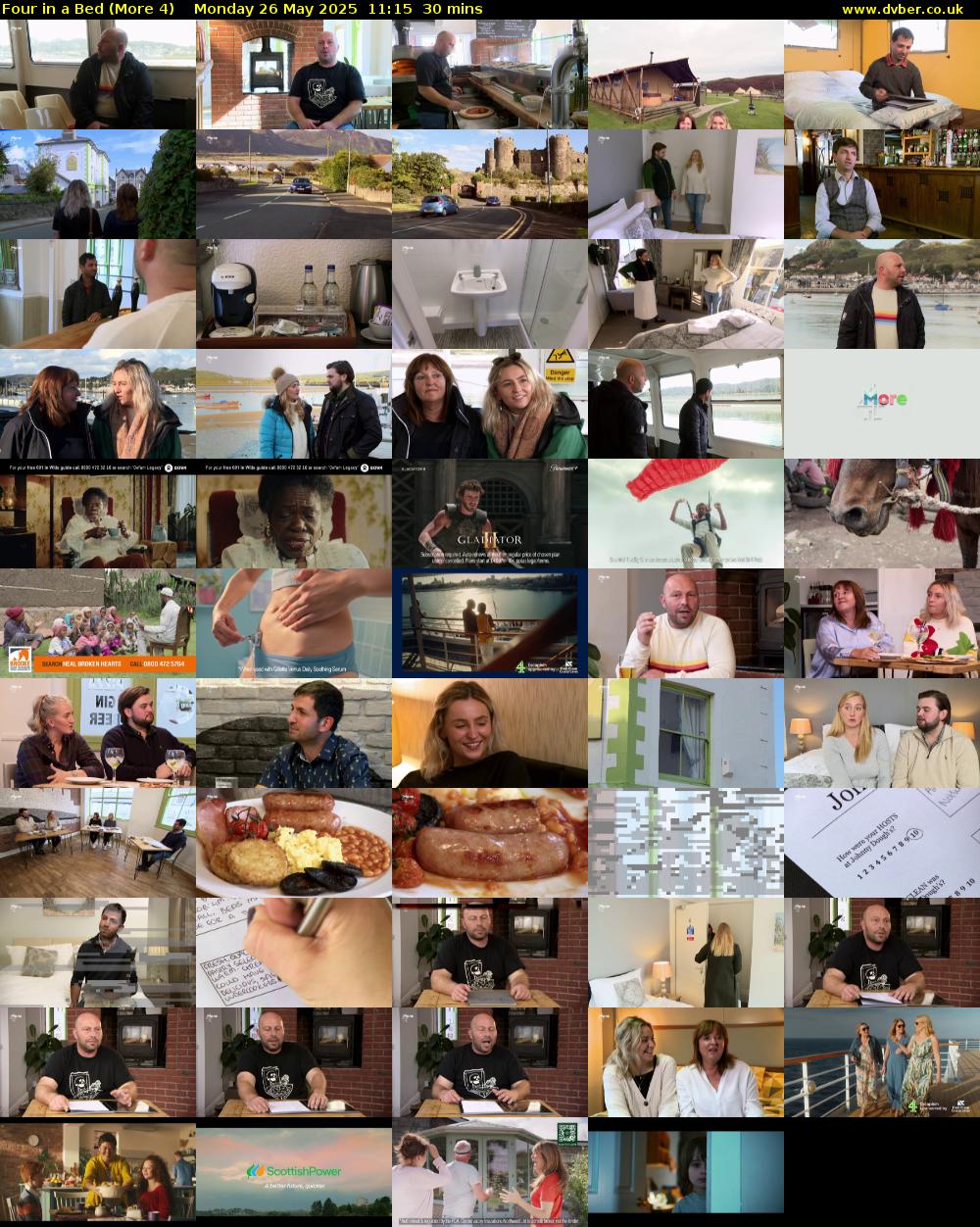 Four in a Bed (More 4) Monday 26 May 2025 11:15 - 11:45