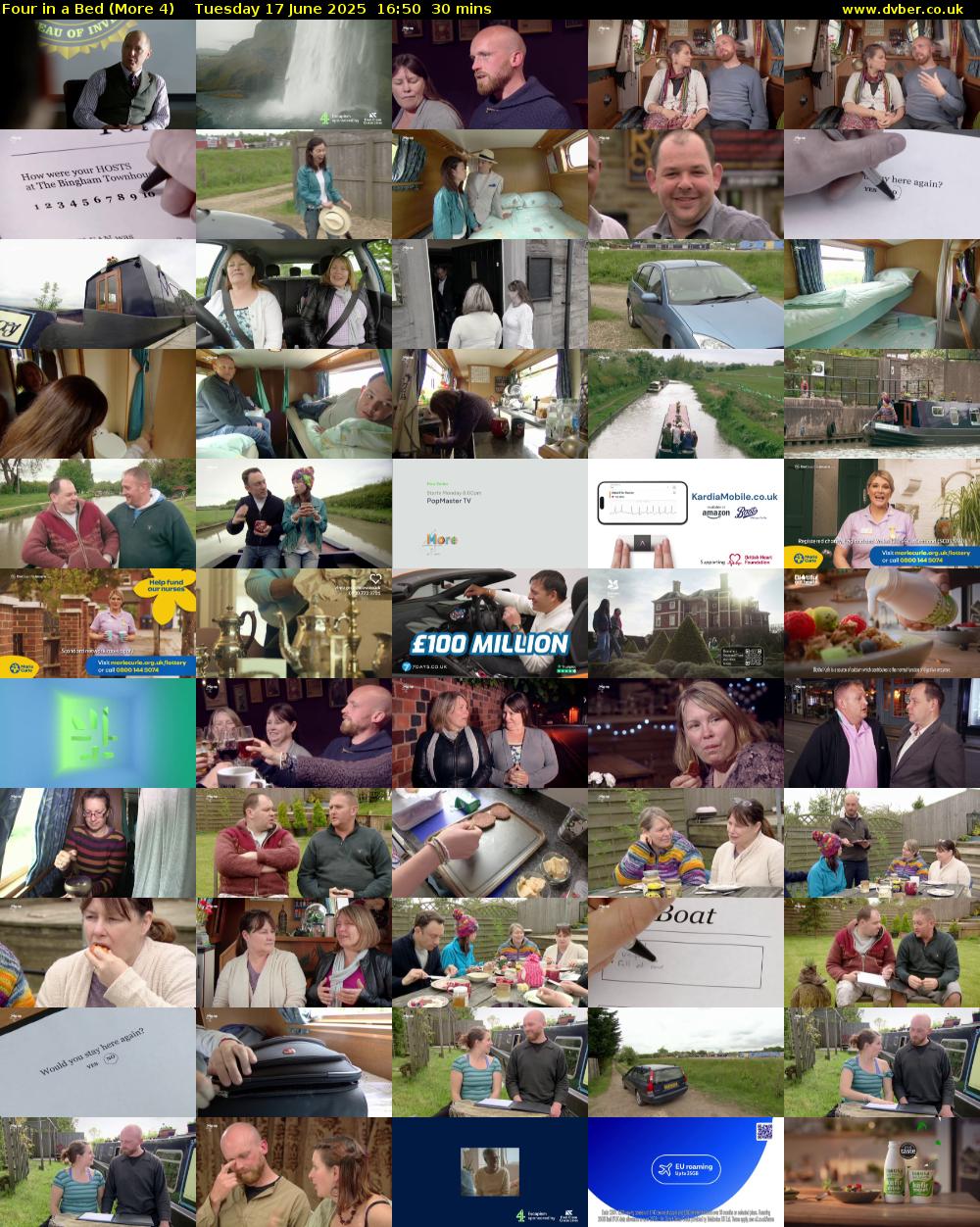 Four in a Bed (More 4) Tuesday 17 June 2025 16:50 - 17:20