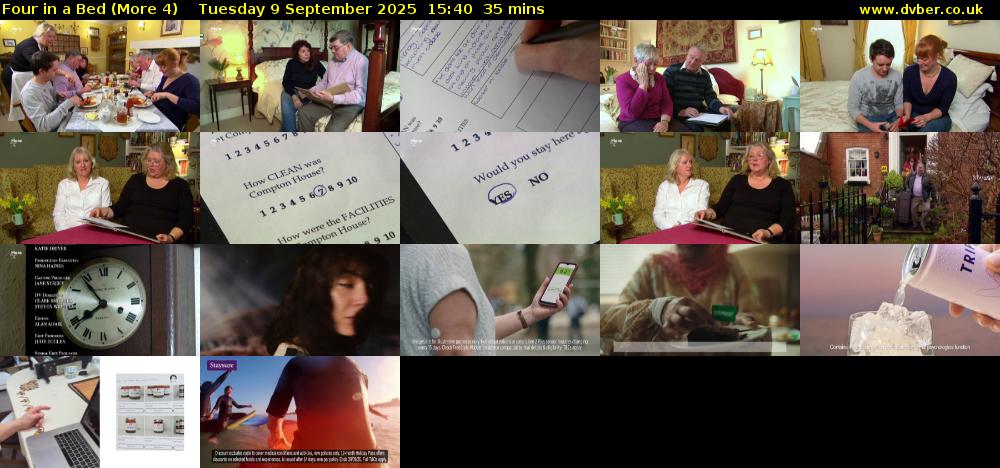 Four in a Bed (More 4) Tuesday 9 September 2025 15:40 - 16:15
