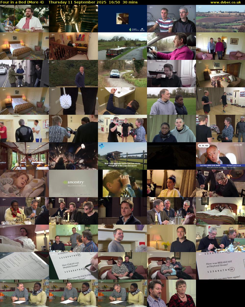 Four in a Bed (More 4) Thursday 11 September 2025 16:50 - 17:20