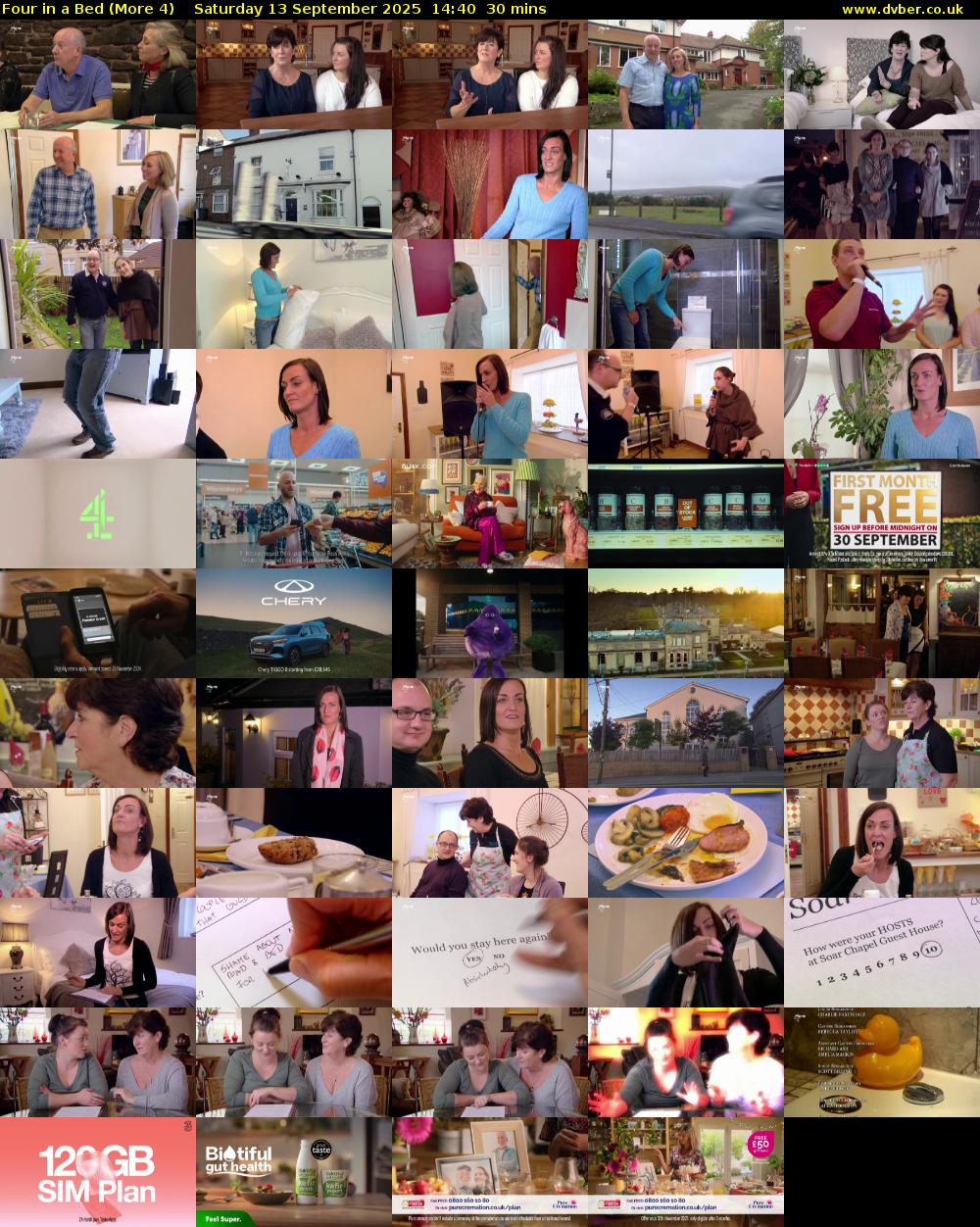 Four in a Bed (More 4) Saturday 13 September 2025 14:40 - 15:10