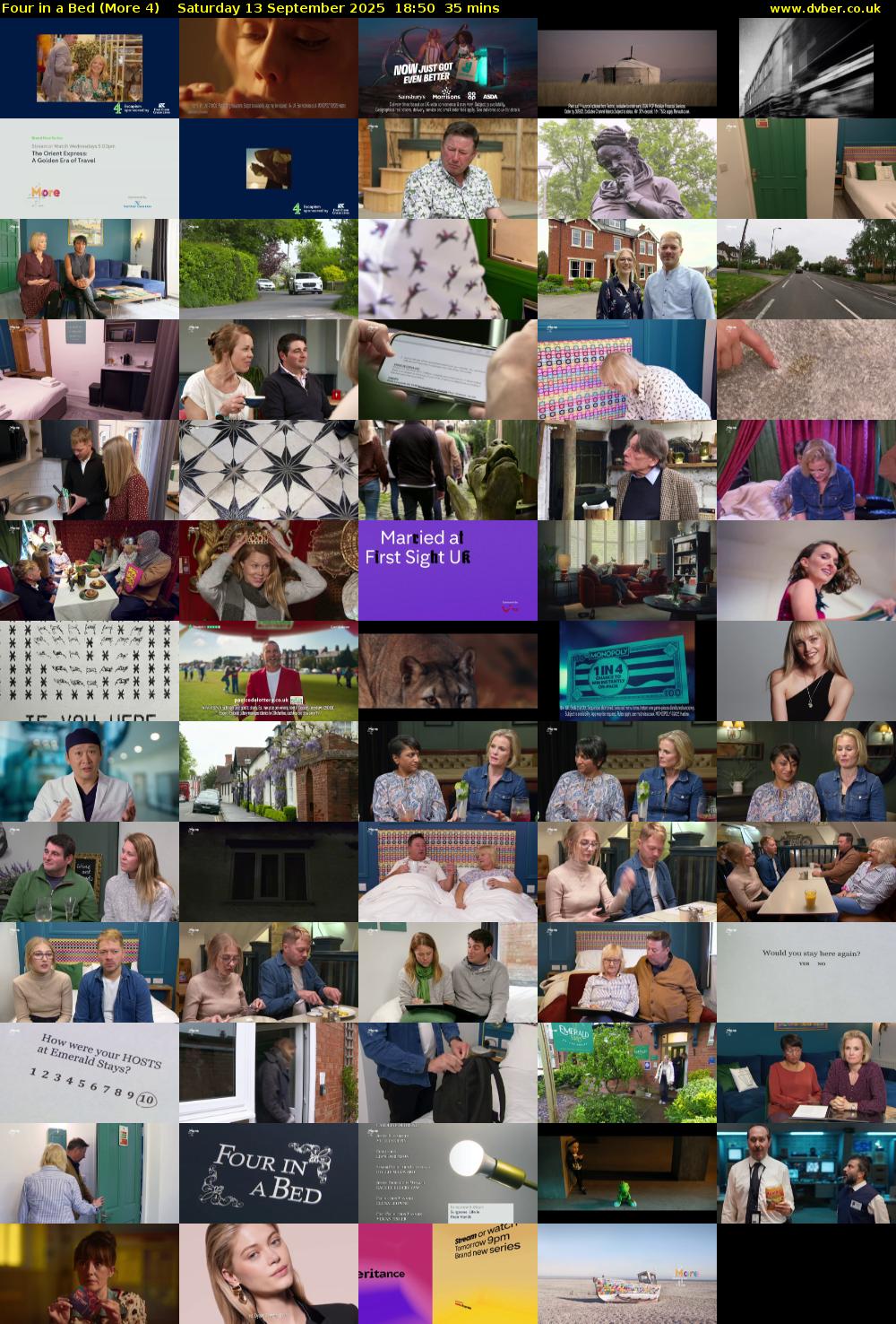Four in a Bed (More 4) Saturday 13 September 2025 18:50 - 19:25