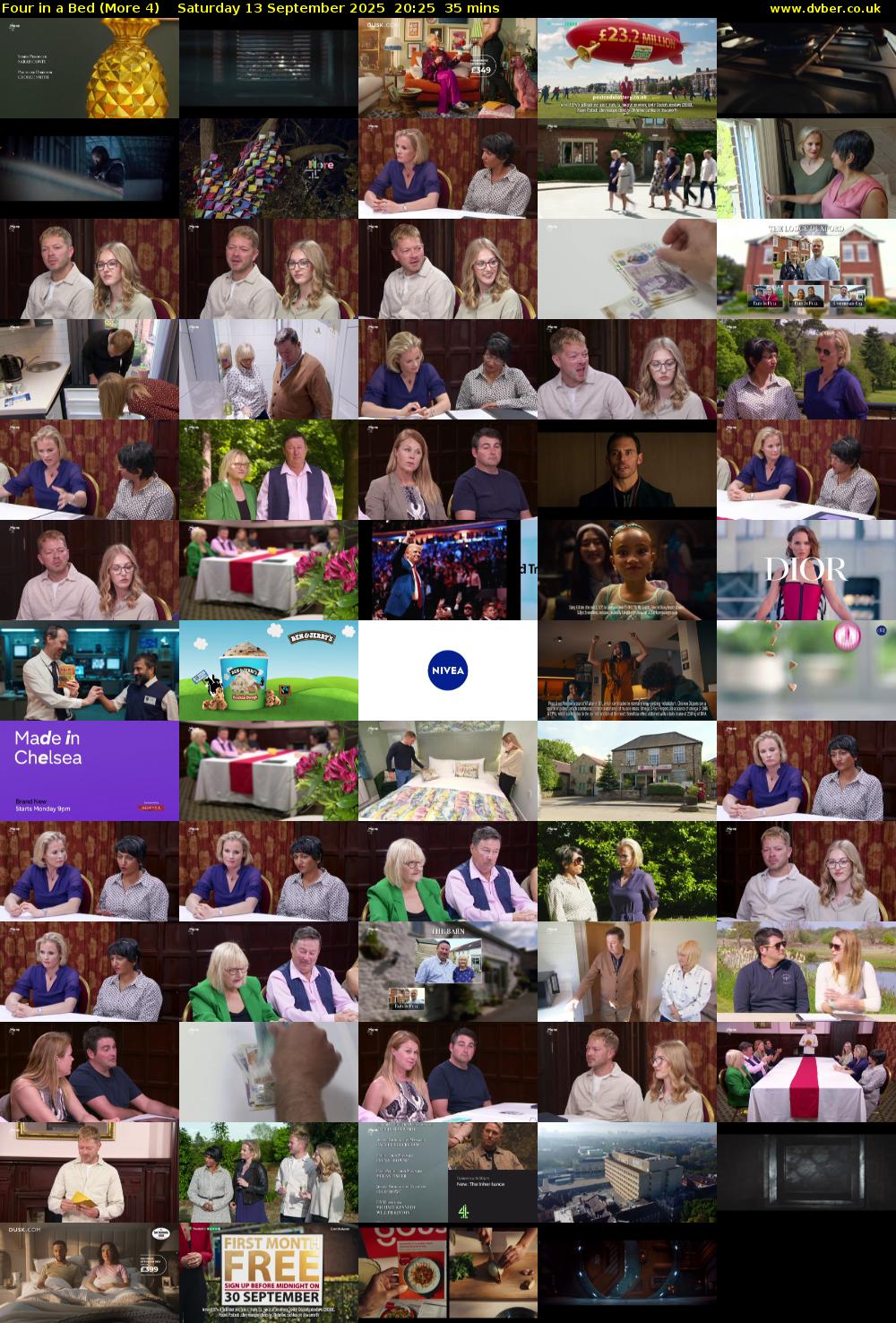 Four in a Bed (More 4) Saturday 13 September 2025 20:25 - 21:00
