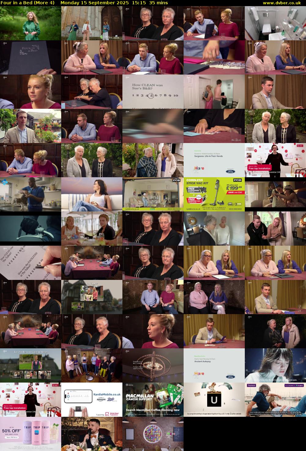 Four in a Bed (More 4) Monday 15 September 2025 15:15 - 15:50
