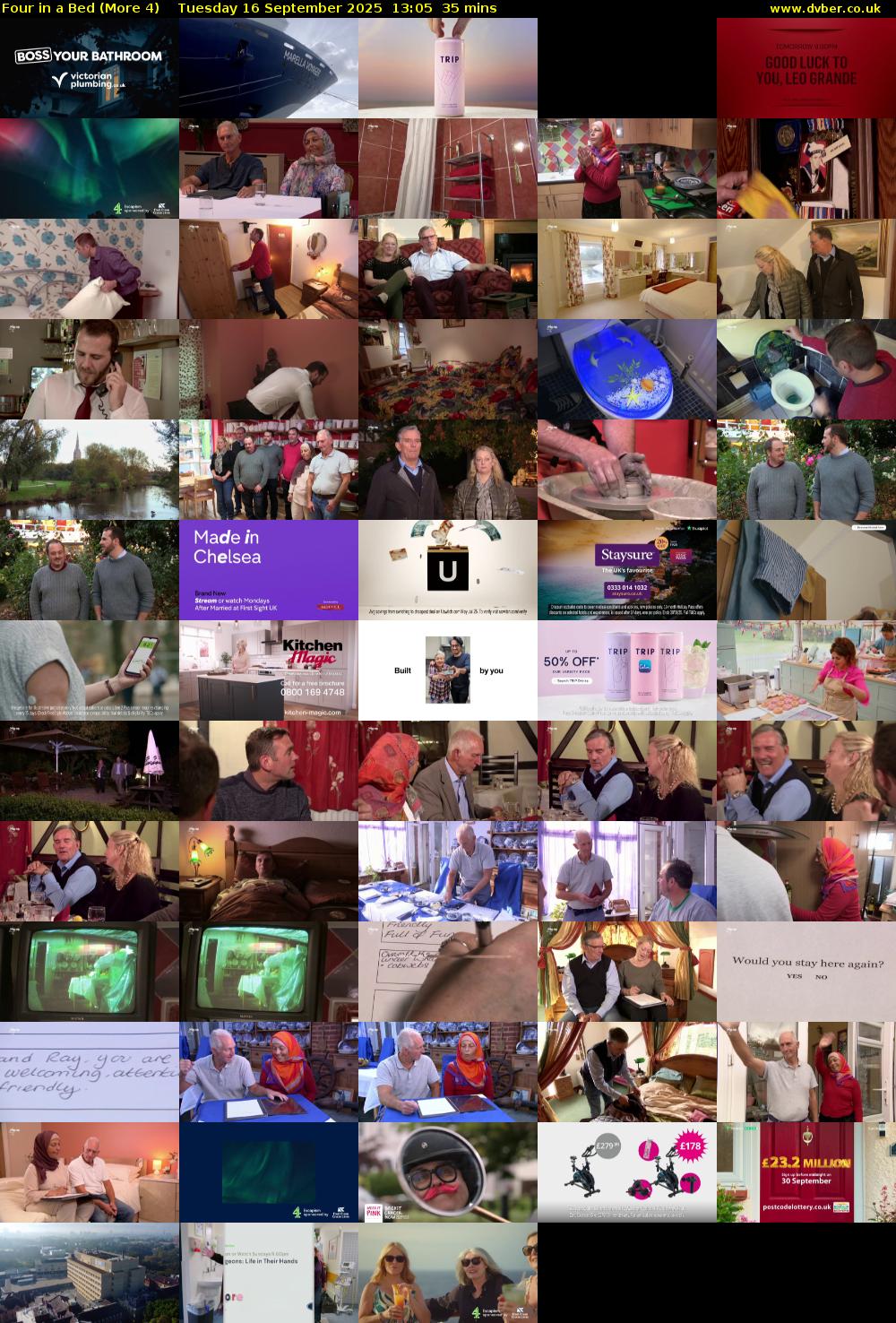Four in a Bed (More 4) Tuesday 16 September 2025 13:05 - 13:40