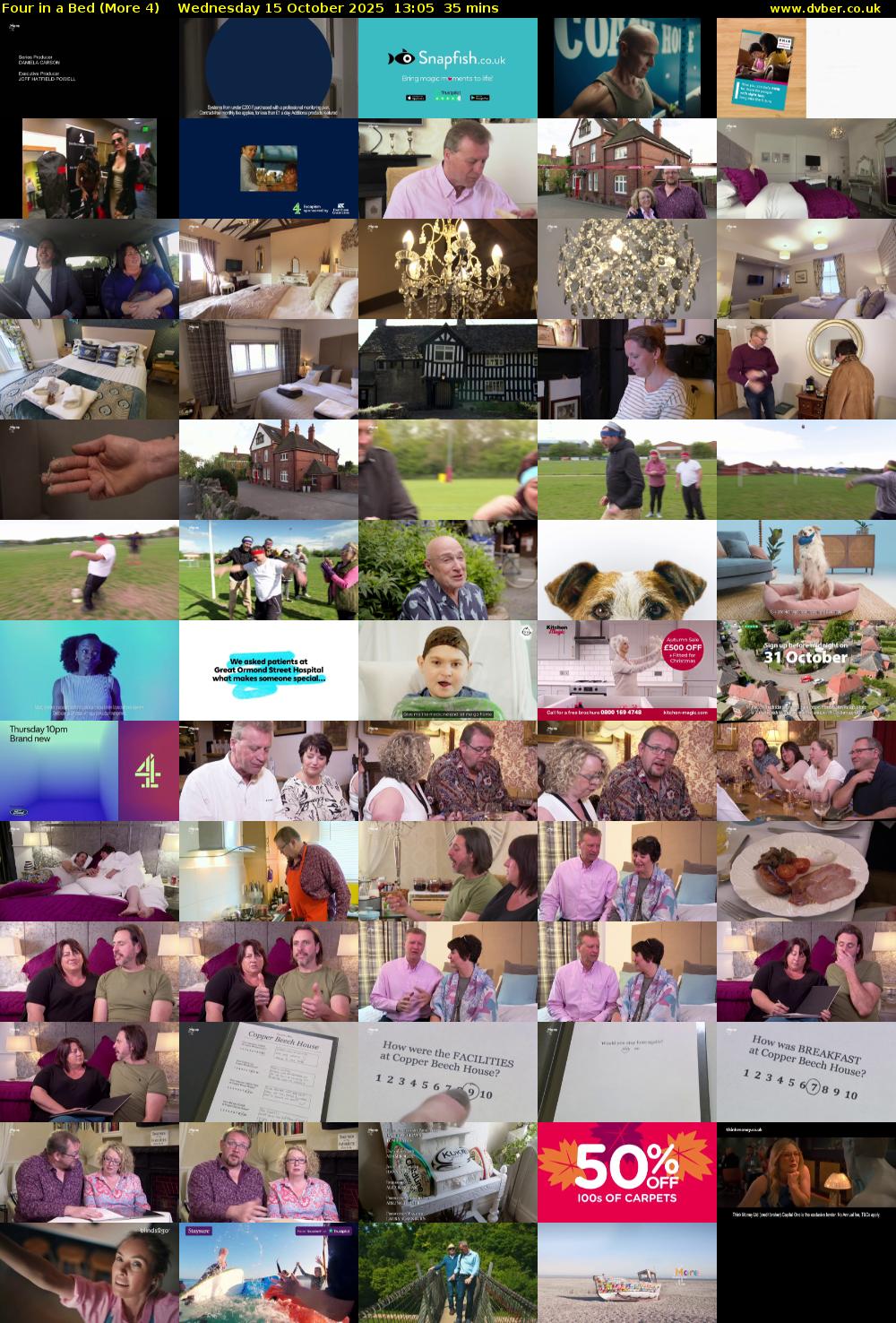 Four in a Bed (More 4) Wednesday 15 October 2025 13:05 - 13:40
