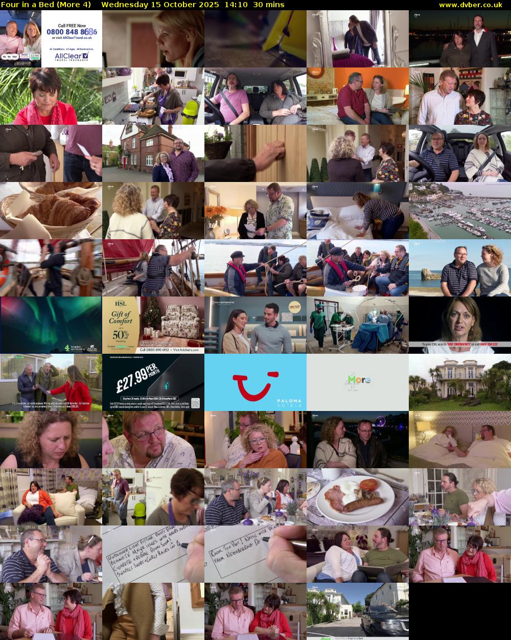 Four in a Bed (More 4) Wednesday 15 October 2025 14:10 - 14:40
