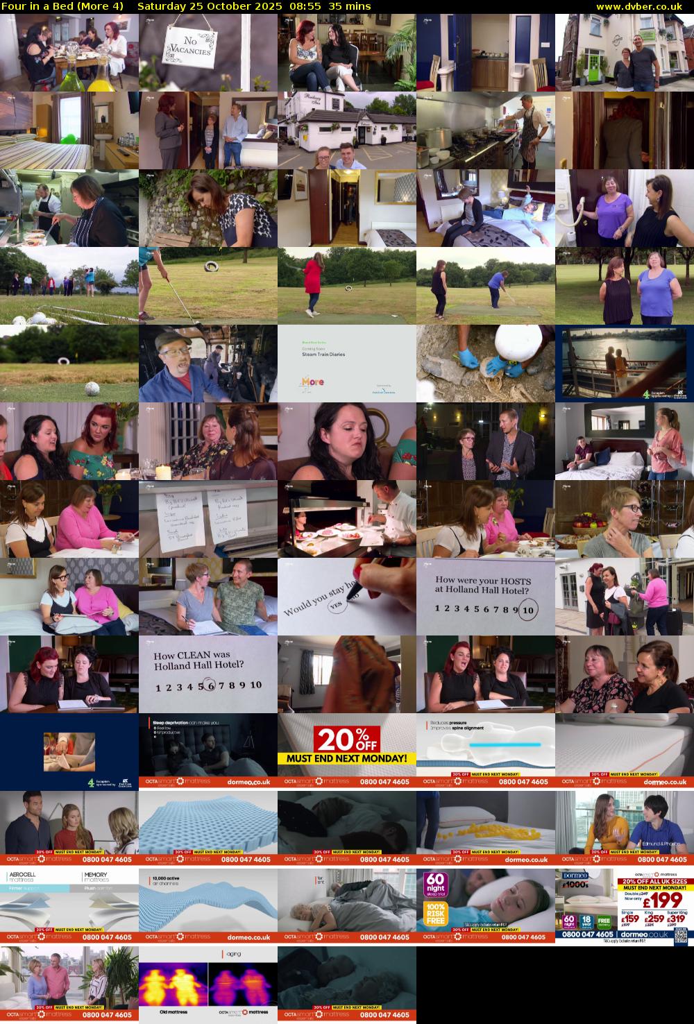 Four in a Bed (More 4) Saturday 25 October 2025 08:55 - 09:30