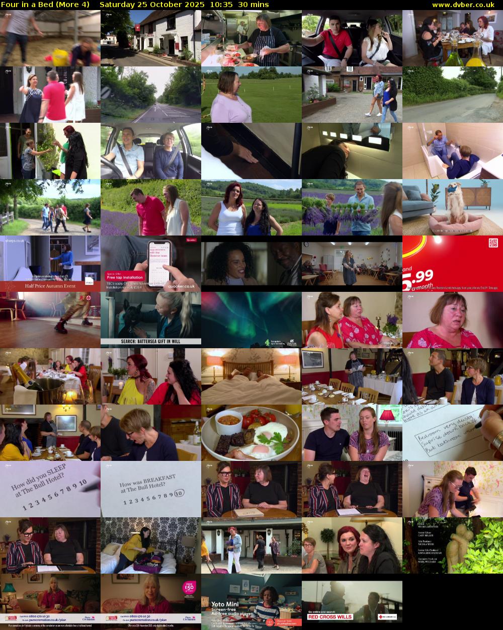 Four in a Bed (More 4) Saturday 25 October 2025 10:35 - 11:05