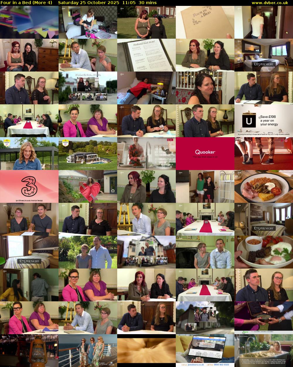 Four in a Bed (More 4) Saturday 25 October 2025 11:05 - 11:35