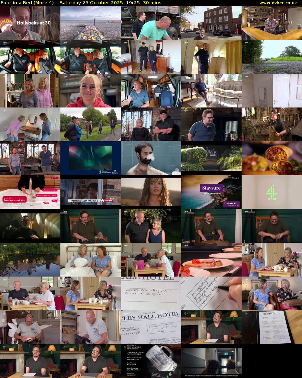 Four in a Bed (More 4) Saturday 25 October 2025 19:25 - 19:55