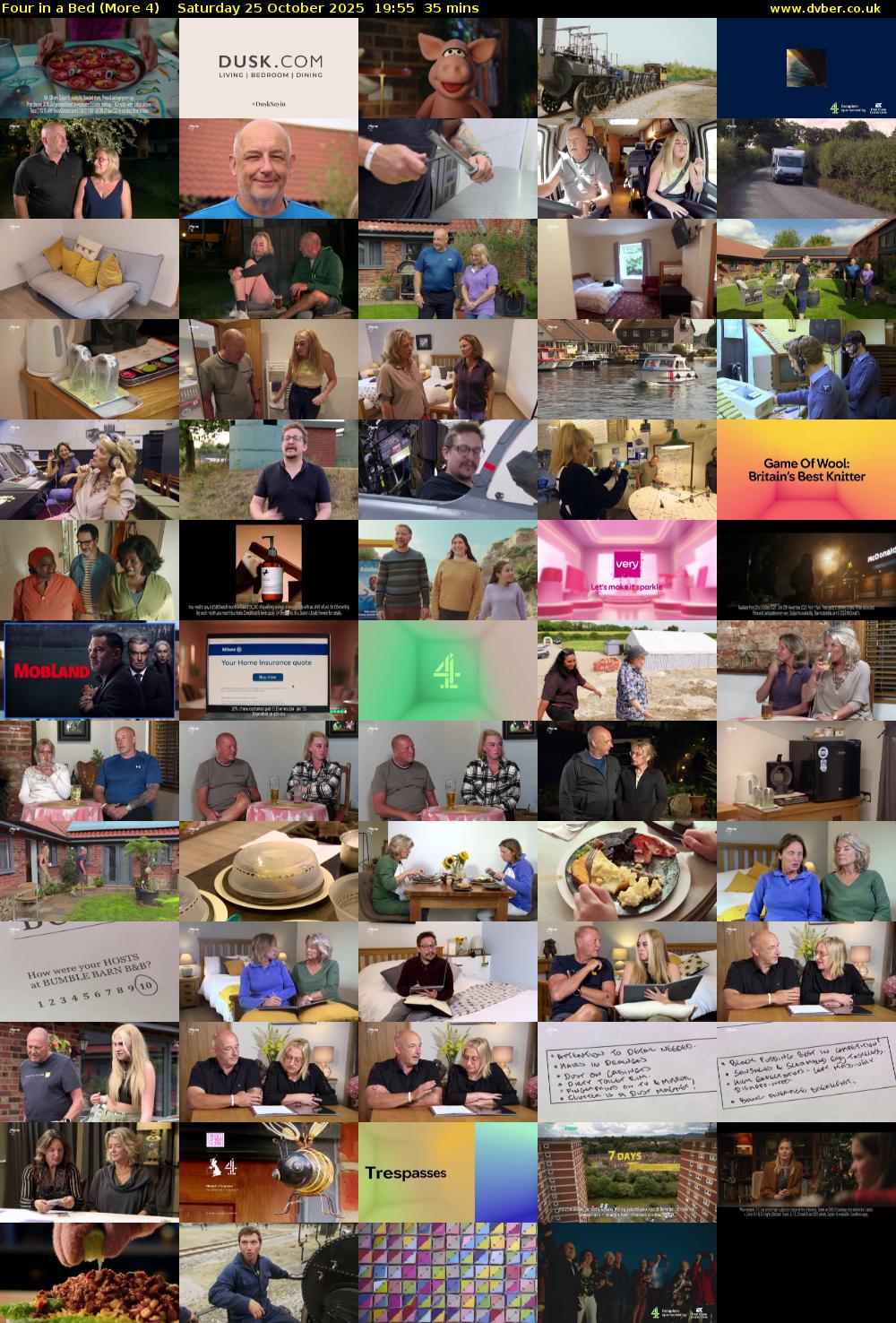 Four in a Bed (More 4) Saturday 25 October 2025 19:55 - 20:30