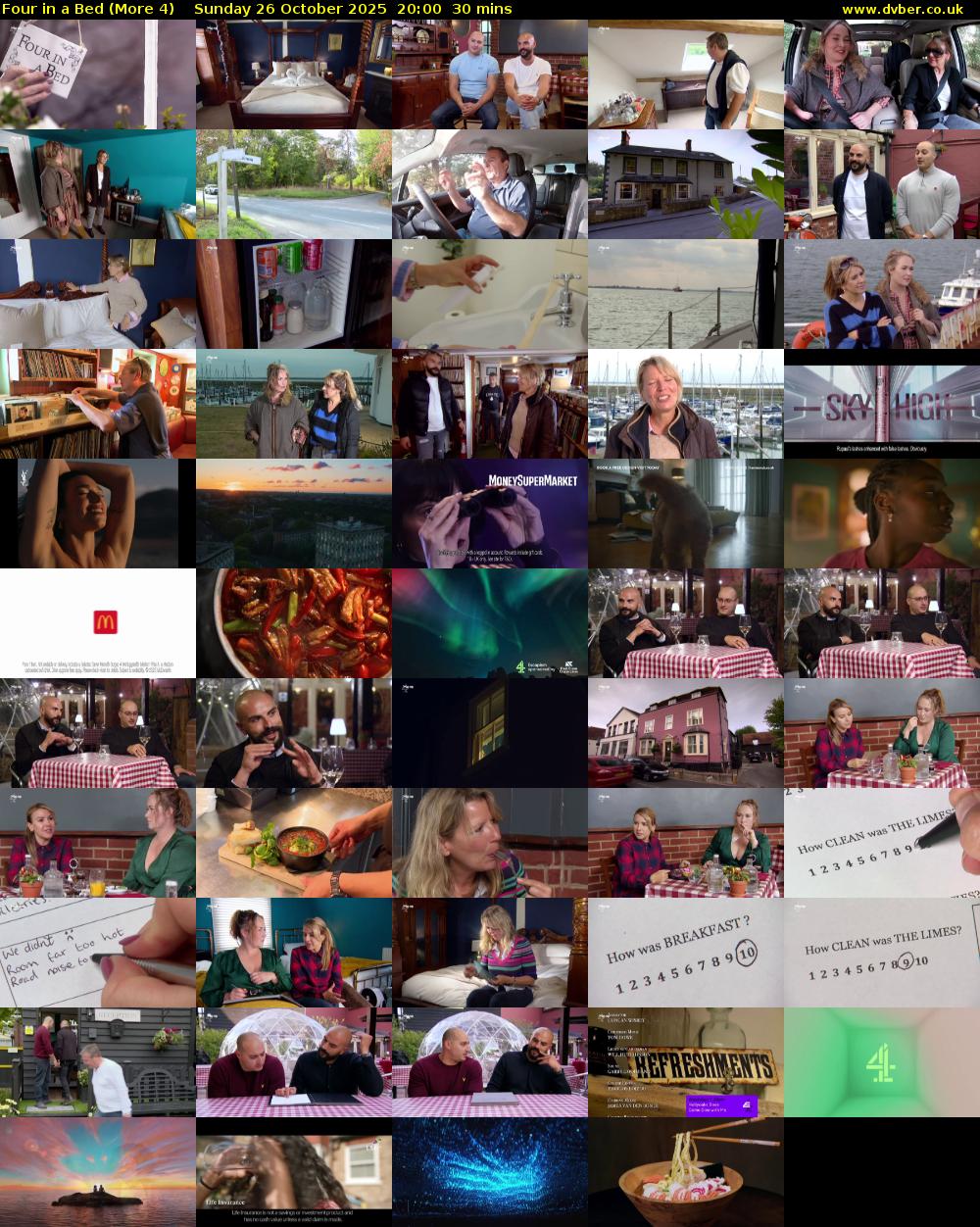 Four in a Bed (More 4) Sunday 26 October 2025 20:00 - 20:30