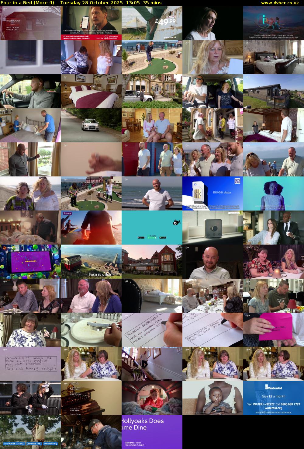 Four in a Bed (More 4) Tuesday 28 October 2025 13:05 - 13:40