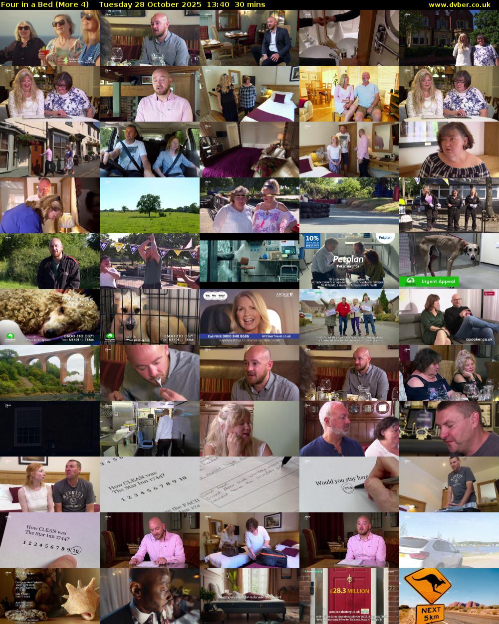 Four in a Bed (More 4) Tuesday 28 October 2025 13:40 - 14:10